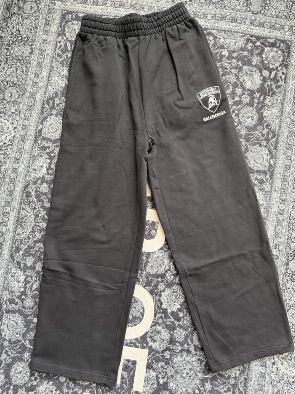 Balenciaga x Lambourghini Black Logo Sweatpants Size Small